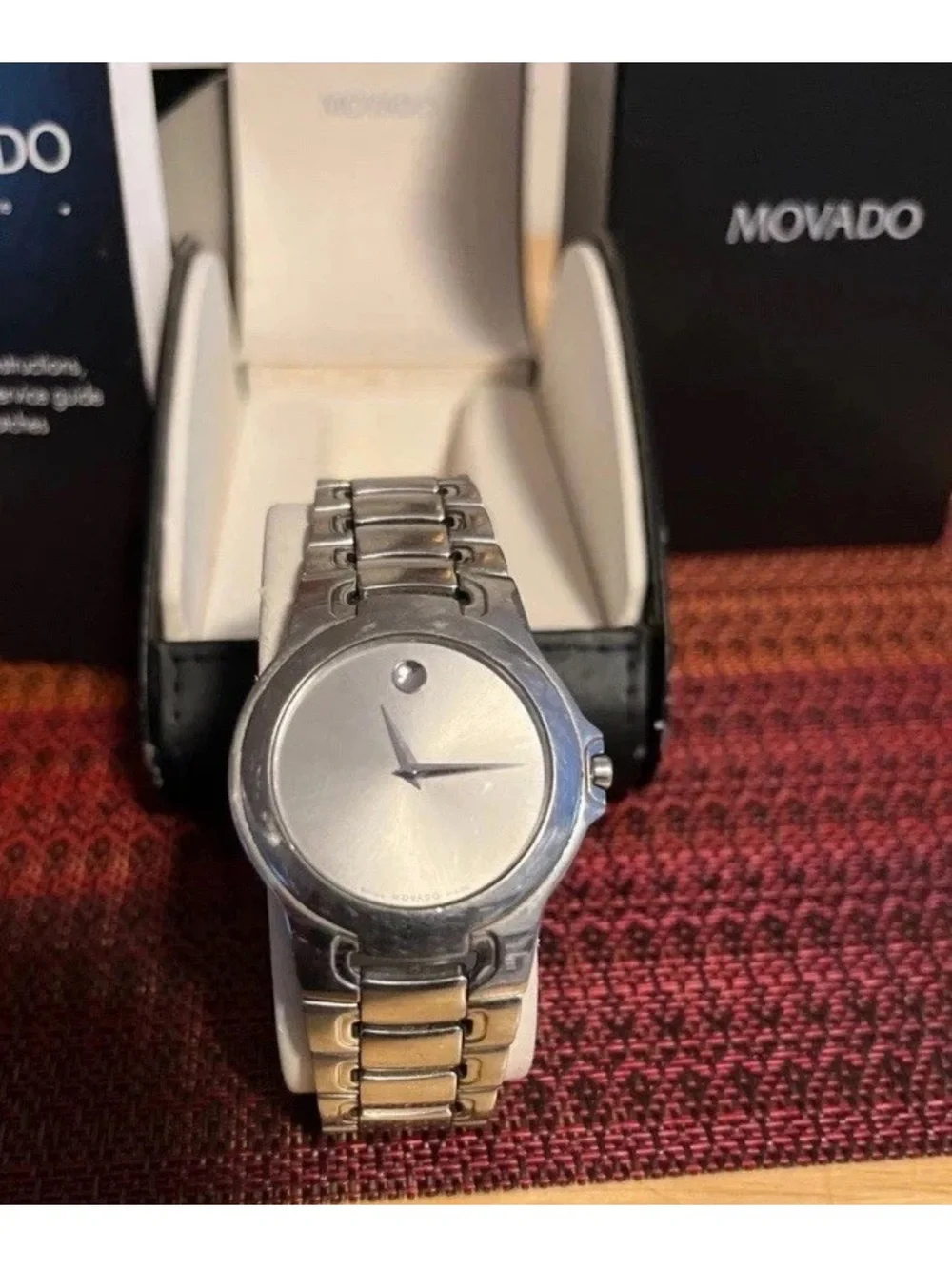 Movado Men’s Silver-Tone Stainless Steel Bracelet Watch